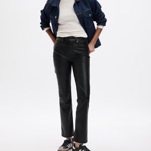 Gap Vegan Leather “high rise vintage slim” jean